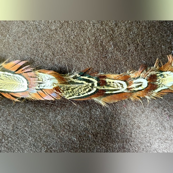 Olive & Pique Chocolate Brown Wool Felt Floppy Hat | Women’s | Feather Band - Picture 3 of 6